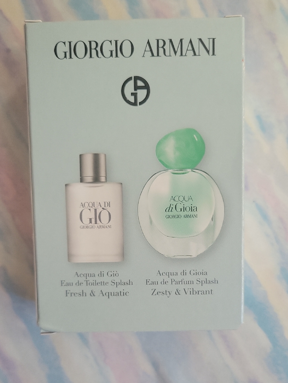 Giorgio Armani Acqua di Gio & Acqua di Gioia Gift Set - Mint Green, Pale Aqua